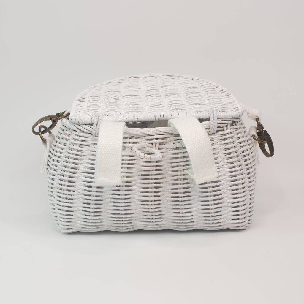 Hand Woven Rattan Girls Fashion Backpack, Bike Basket, Storage