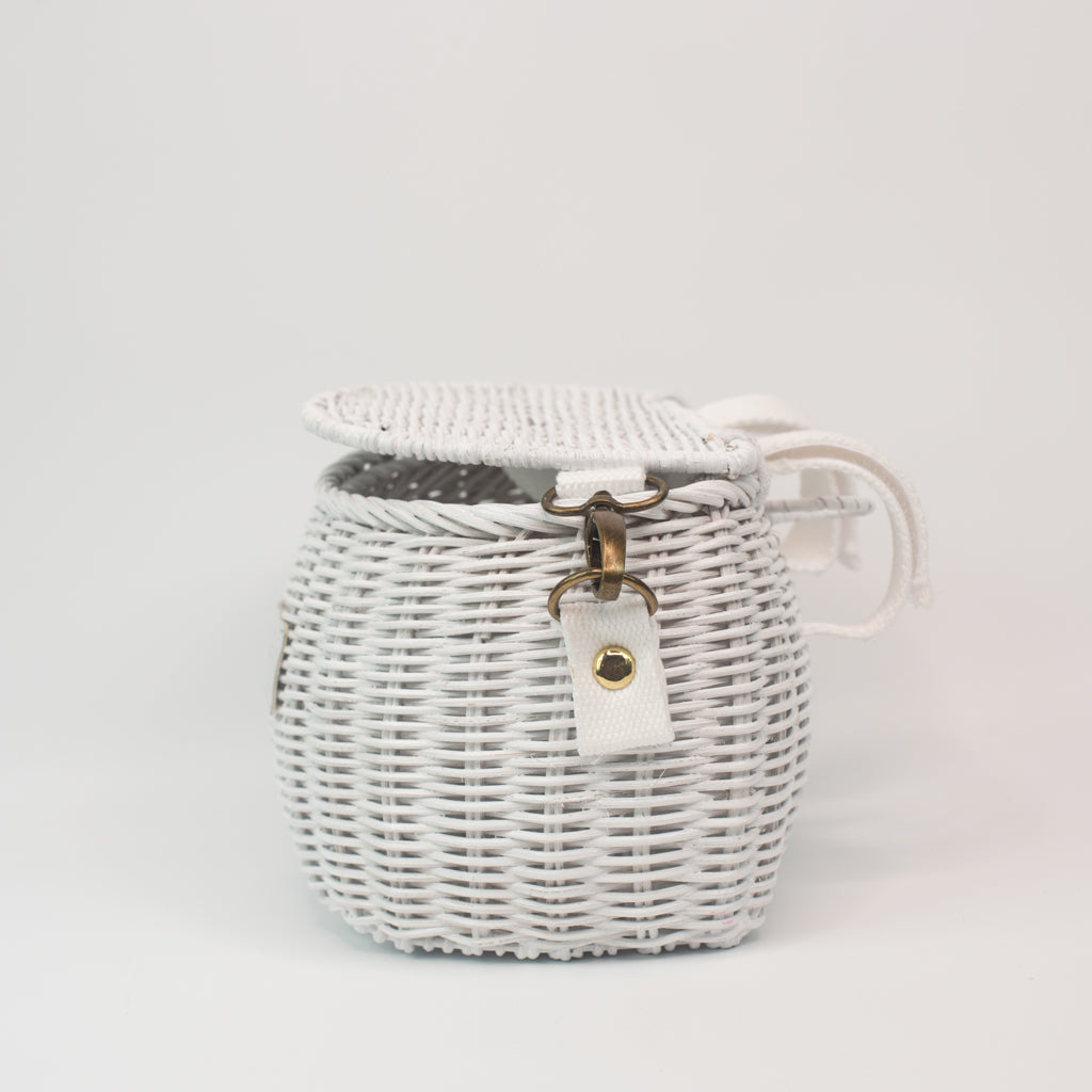 Hand Woven Rattan Girls Fashion Backpack, Bike Basket, Storage