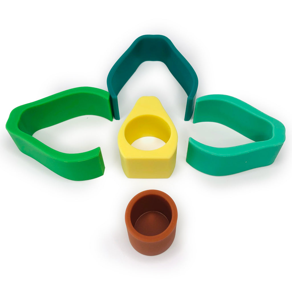 silicone fruit stacking toy for babies and toddlers