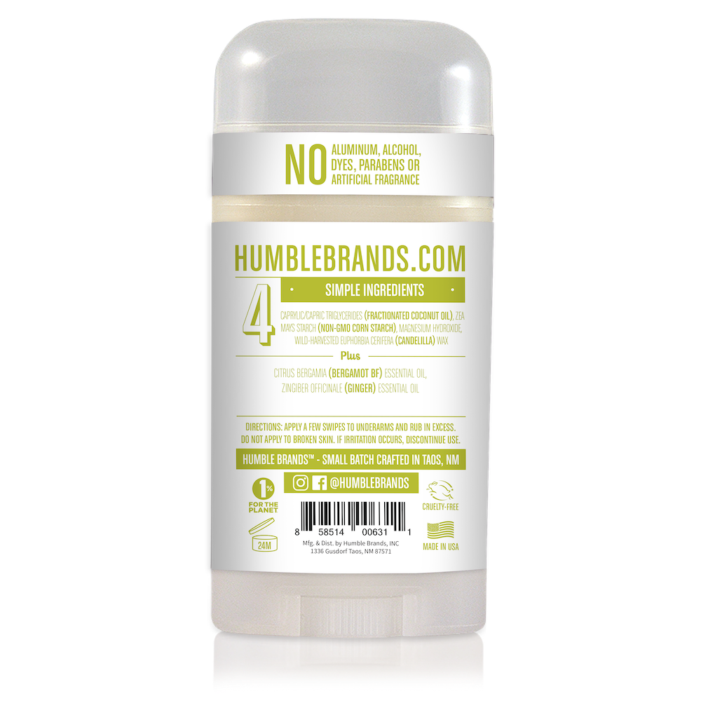Humble vegan deodorant - bergamot & ginger