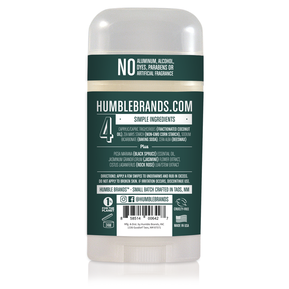 Humble all natural deodorant - black spruce