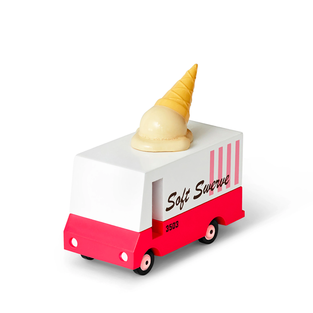 candylab toys ice cream truck - wooden toy car