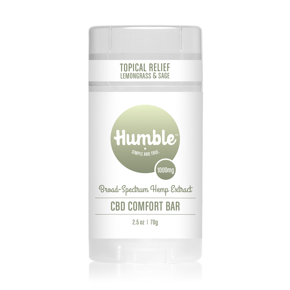 Humble natural CBD comfort bar - lemongrass + sage with hemp extract