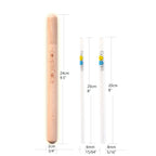 coupleDots Reusable Glass Drinking Straws with Wooden Case includes Bubble Tea Straw