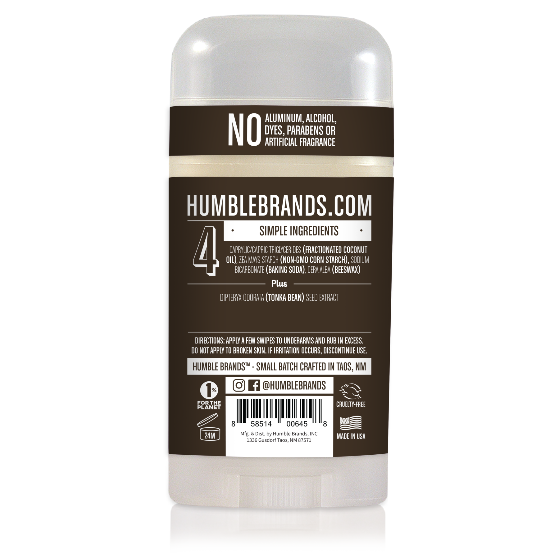 Humble all natural deodorant - forbidden tonka bean