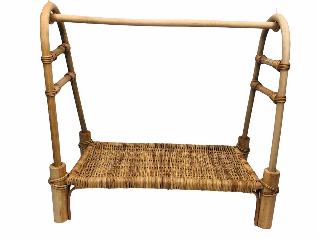 doll rattan clothes rack