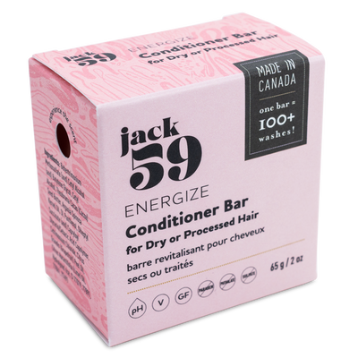 Jack59 energize conditioner bar for dry processed hair - box