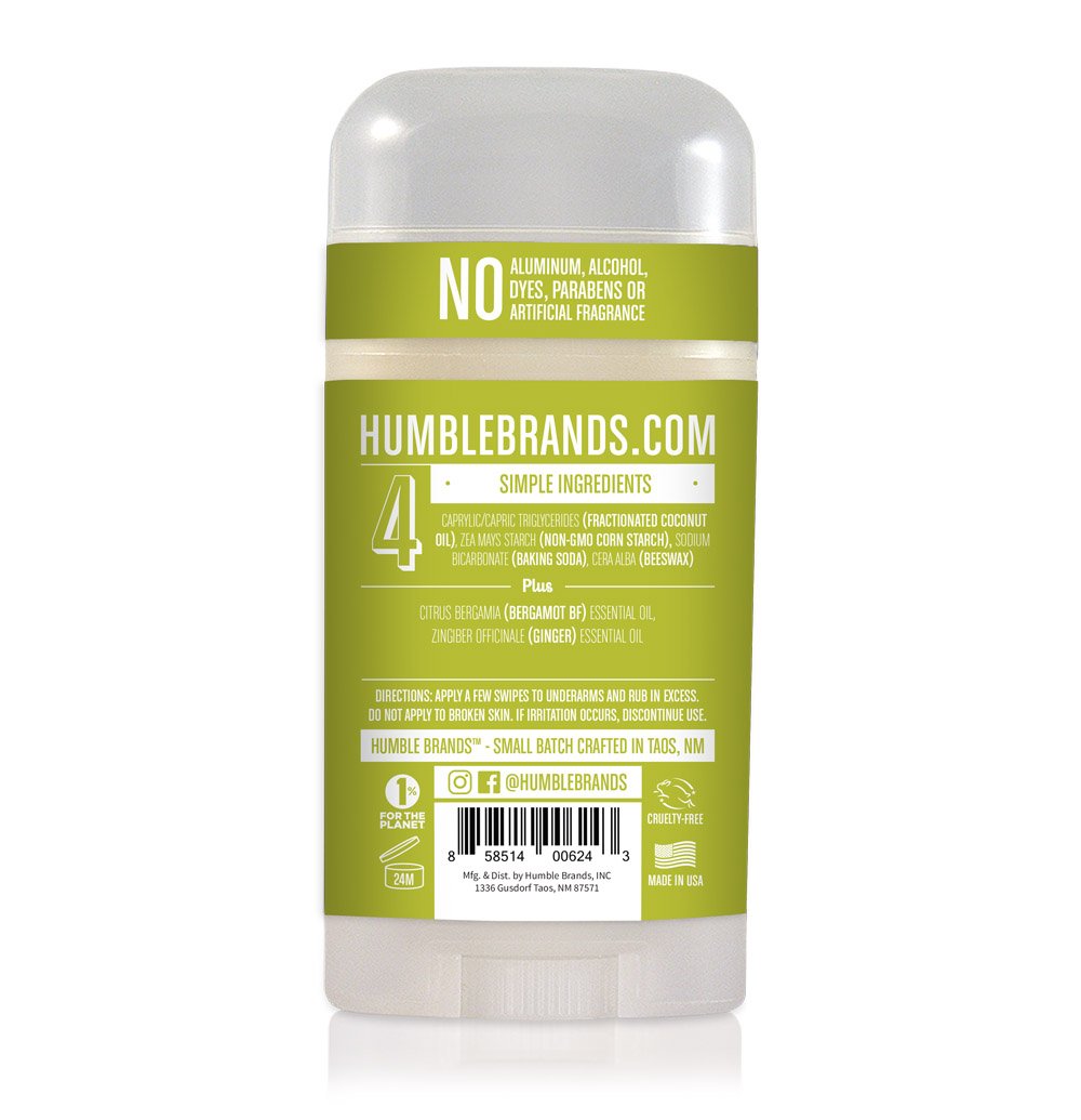 Humble all natural deodorant - bergamot & ginger