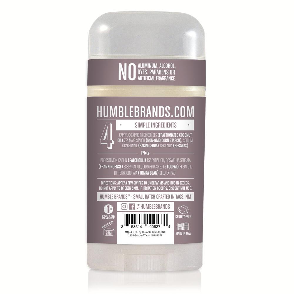 Humble all natural deodorant - patchouli & copal