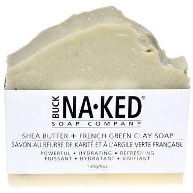 Buck Naked | shea butter & french green clay vegan soap bar
