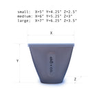 reusable silicone food storage container (3 cups)