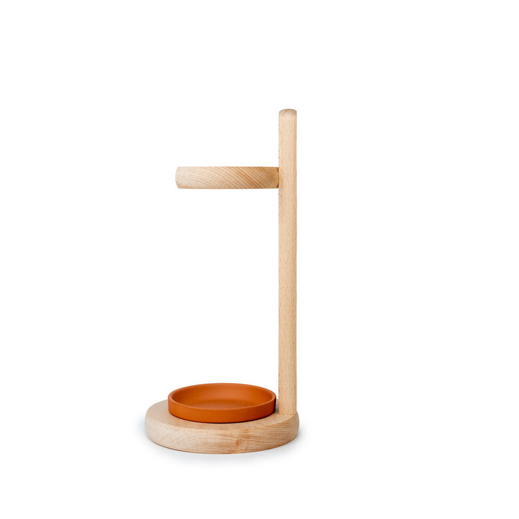 wooden bathroom toilet bowl brush and holder