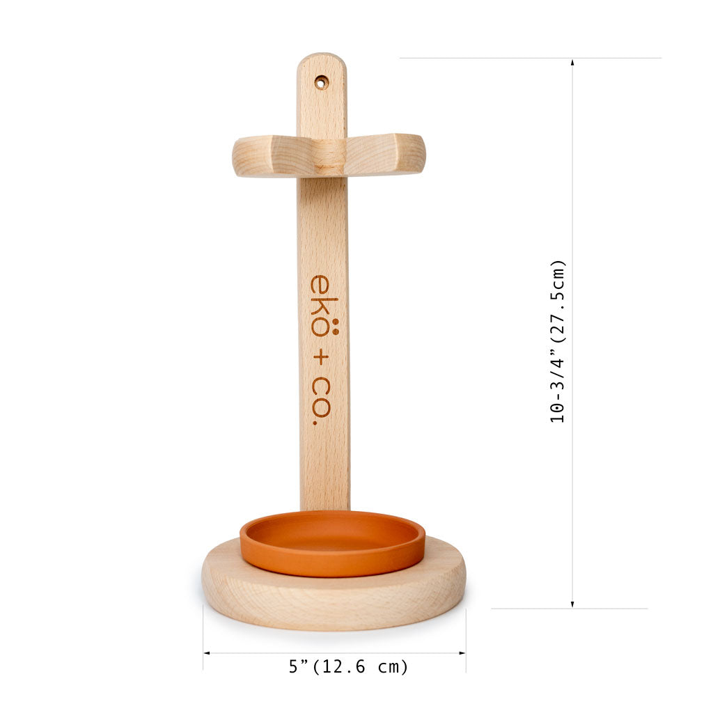 wooden bathroom toilet bowl brush and holder