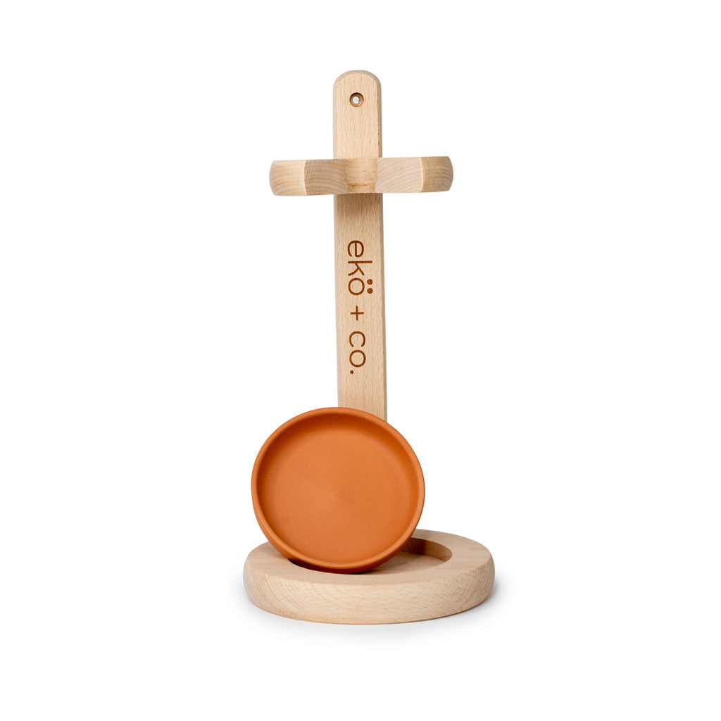 wooden bathroom toilet bowl brush and holder
