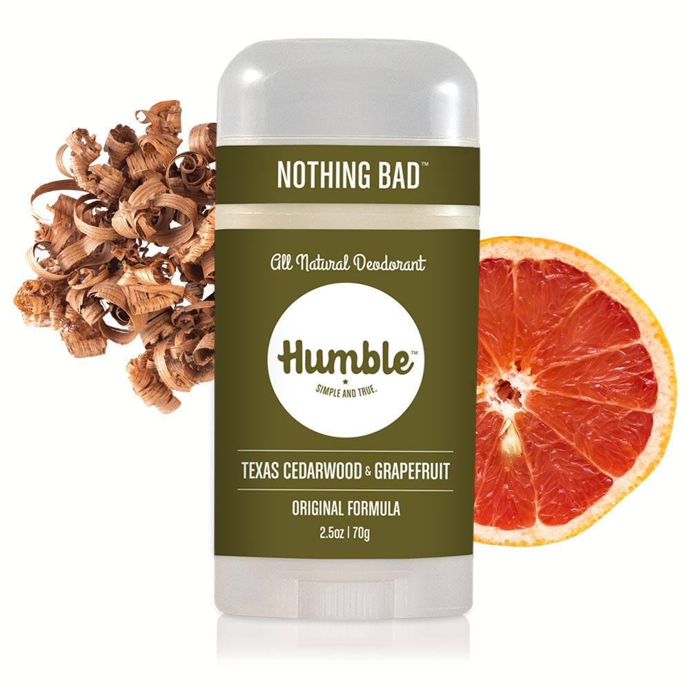 Humble all natural deodorant - texas cedarwood & grapefruit